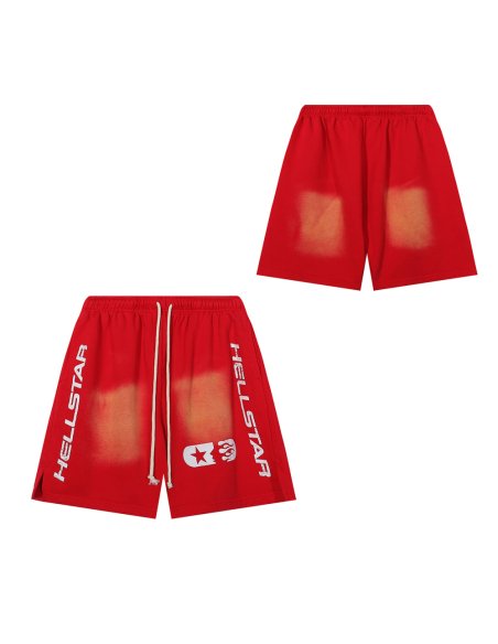 Hellstar Studios Shorts 2565 Grey/Red ,Hellstar Shorts,Shorts,CLOTHES