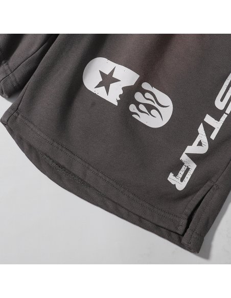 Hellstar Studios Shorts 2565 Grey/Red ,Hellstar Shorts,Shorts,CLOTHES