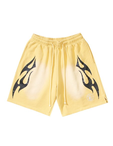 Hellstar Studios Shorts 777 White/Yellow,Hellstar Shorts,Shorts,CLOTHES