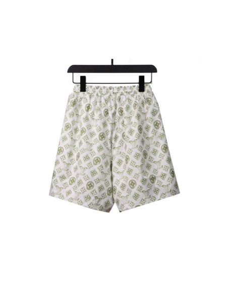 Louis Vuitton Monogram Printed Silk Shorts White,Louis Vuitton Shorts,Shorts,CLOTHES