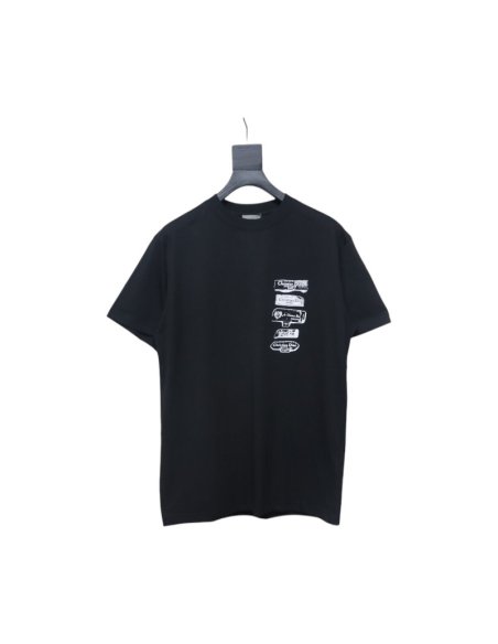 Dior Archives Labels T-Shirt Black,Dior T-Shirts,T-Shirts,CLOTHES