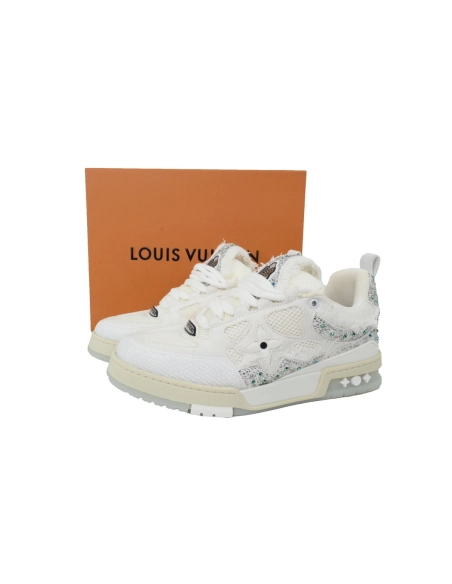 Louis Vuitton LV Skate Sneaker Silver White Diamond