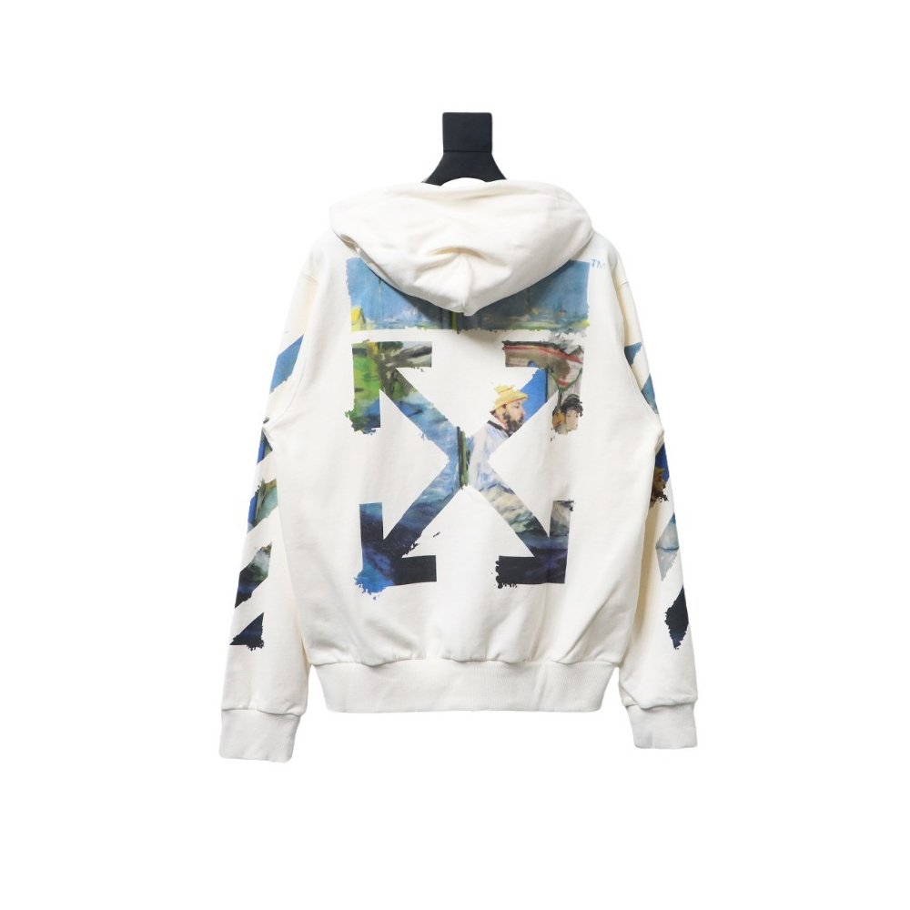 Off-White Pascal Arrow Zipped Hoodie White,Off-White Hoodies,Sweatshirts Hoodies,CLOTHES