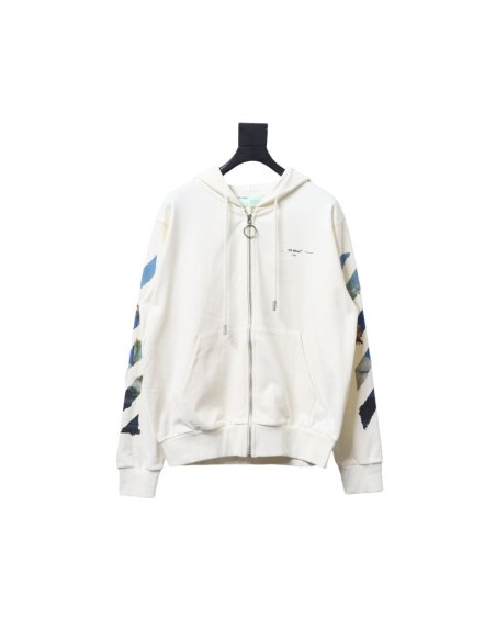 Off-White Pascal Arrow Zipped Hoodie White,Off-White Hoodies,Sweatshirts Hoodies,CLOTHES