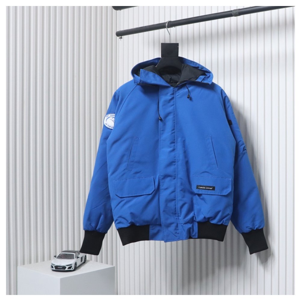 Canada Goose Chilliwack Hooded Bomber Jacket Blue,Canada Goose Jackets,Jackets,CLOTHES