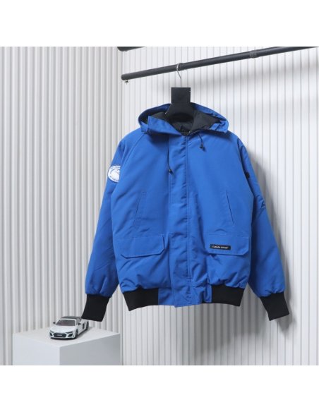 Canada Goose Chilliwack Hooded Bomber Jacket Blue,Canada Goose Jackets,Jackets,CLOTHES