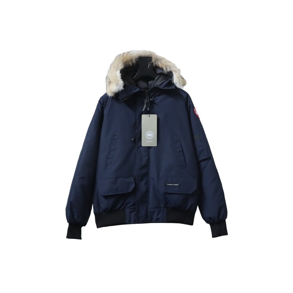 Canada Goose Chilliwack Bomber Jacket Short Down Jacket PBI Dark Blue,Canada Goose Jackets,Jackets,CLOTHES