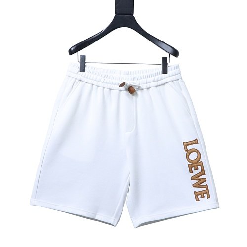 Loewe Applique Letter Shorts White,Loewe Shorts,Shorts,CLOTHES