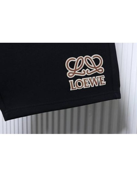 Loewe Letter Logo Print Shorts Black,Loewe Shorts,Shorts,CLOTHES