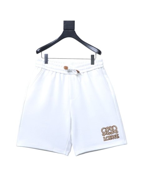 Loewe Letter Logo Print Shorts White,Loewe Shorts,Shorts,CLOTHES
