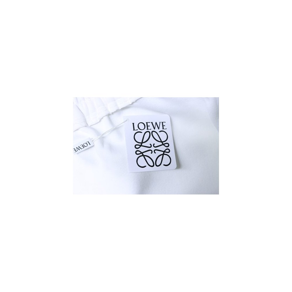 Loewe Letter Logo Print Shorts White,Loewe Shorts,Shorts,CLOTHES