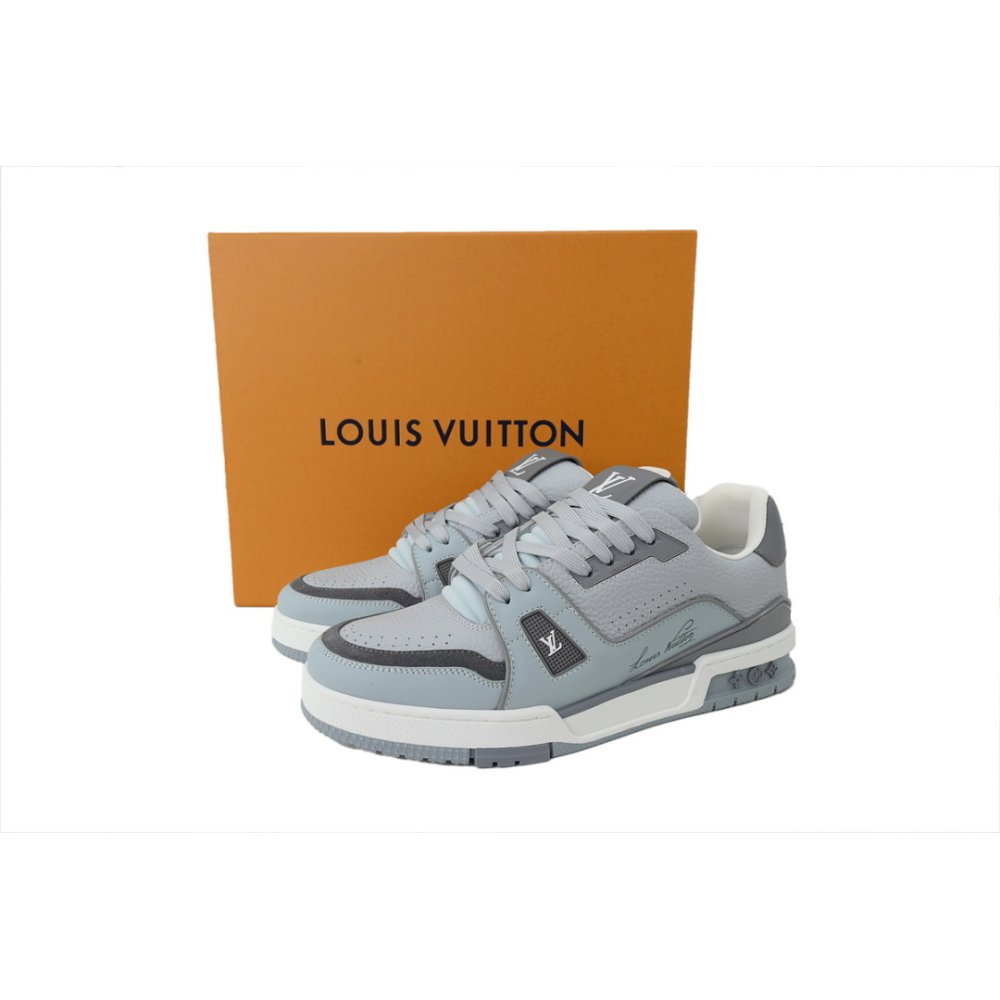 Louis Vuitton Trainer Gray ,Louis Vuitton Trainer,LOUIS VUITTON,LUXURY SHOES