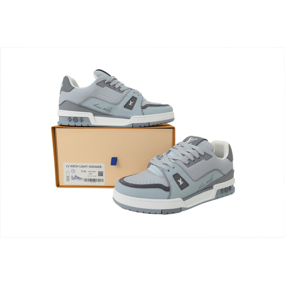 Louis Vuitton Trainer Gray ,Louis Vuitton Trainer,LOUIS VUITTON,LUXURY SHOES