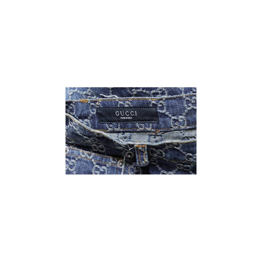 Gucci All-Over Monogram Denim Shorts,Gucci Shorts,Shorts,CLOTHES