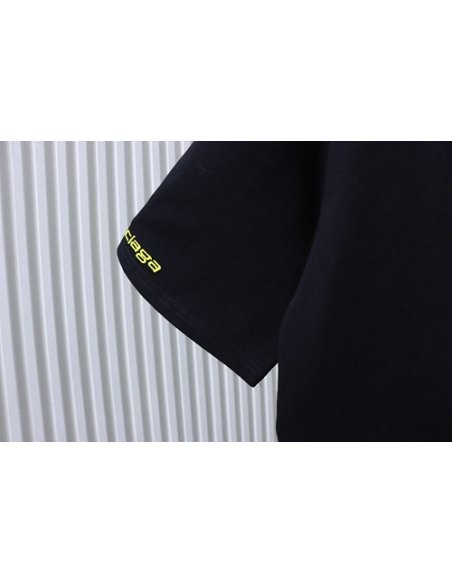 Balenciaga Sleeve Logo Embroidered T-Shirt Black,Balenciaga T-Shirts,T-Shirts,CLOTHES