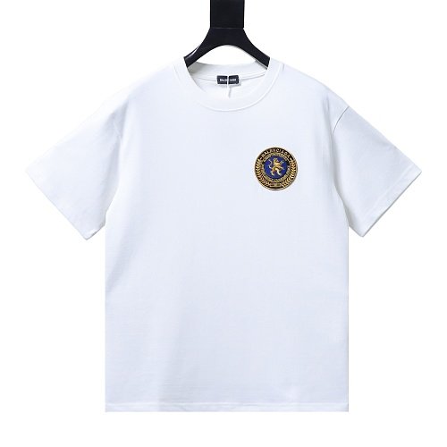 Balenciaga Chest Badge Embroidered T-Shirt White,Balenciaga T-Shirts,T-Shirts,CLOTHES
