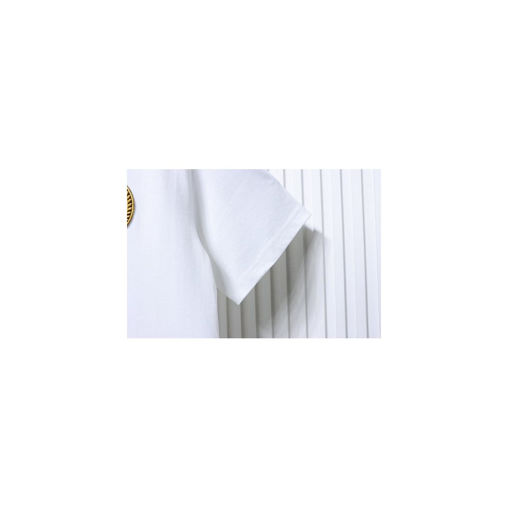 Balenciaga Chest Badge Embroidered T-Shirt White,Balenciaga T-Shirts,T-Shirts,CLOTHES