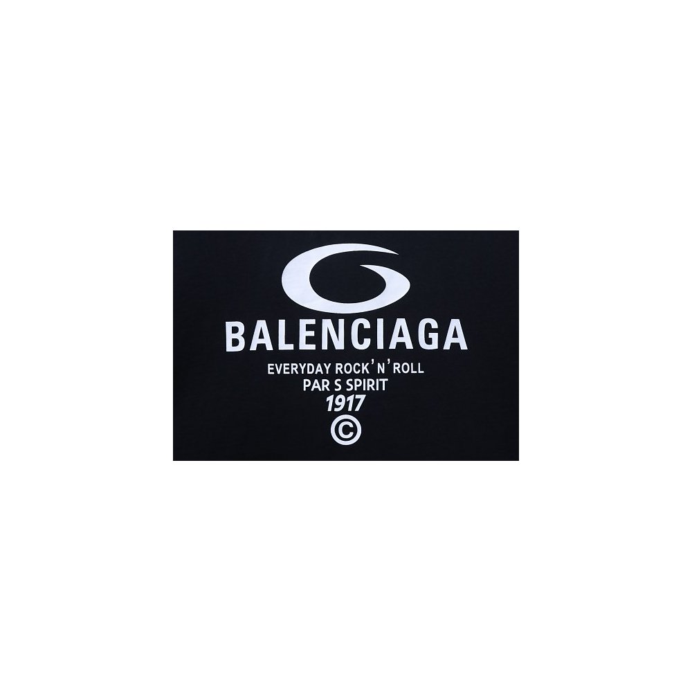 Balenciaga Ring-Print Letter T-Shirt Black,Balenciaga T-Shirts,T-Shirts,CLOTHES