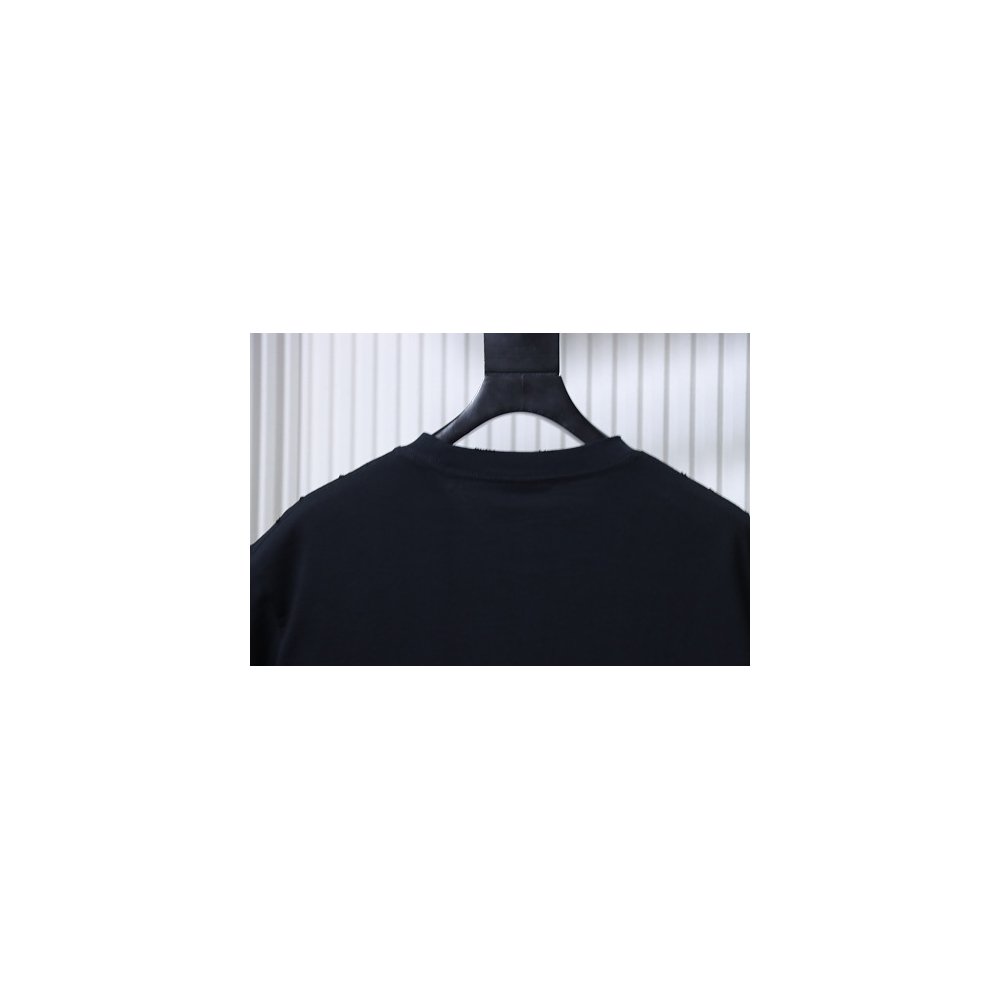 Balenciaga Ring-Print Letter T-Shirt Black,Balenciaga T-Shirts,T-Shirts,CLOTHES