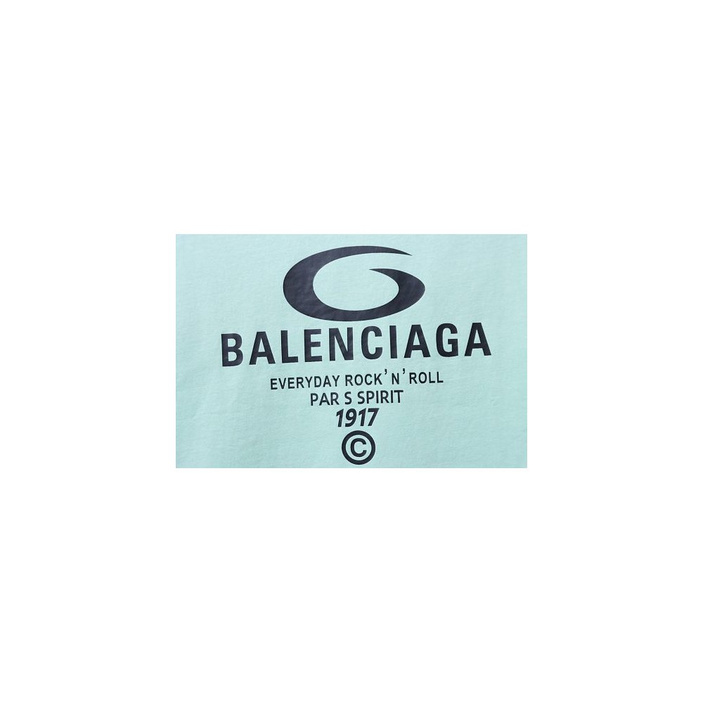 Balenciaga Ring-Print Letter T-Shirt Green,Balenciaga T-Shirts,T-Shirts,CLOTHES