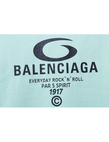 Balenciaga Ring-Print Letter T-Shirt Green,Balenciaga T-Shirts,T-Shirts,CLOTHES