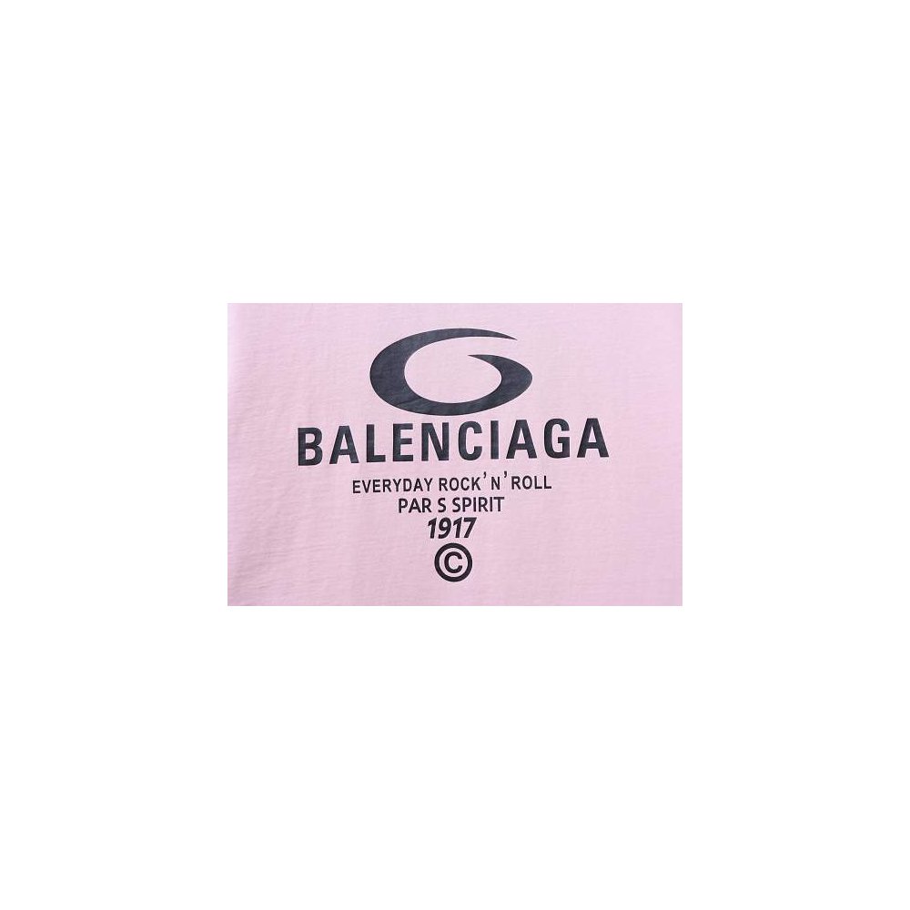 Balenciaga Ring-Print Letter T-Shirt Pink,Balenciaga T-Shirts,T-Shirts,CLOTHES