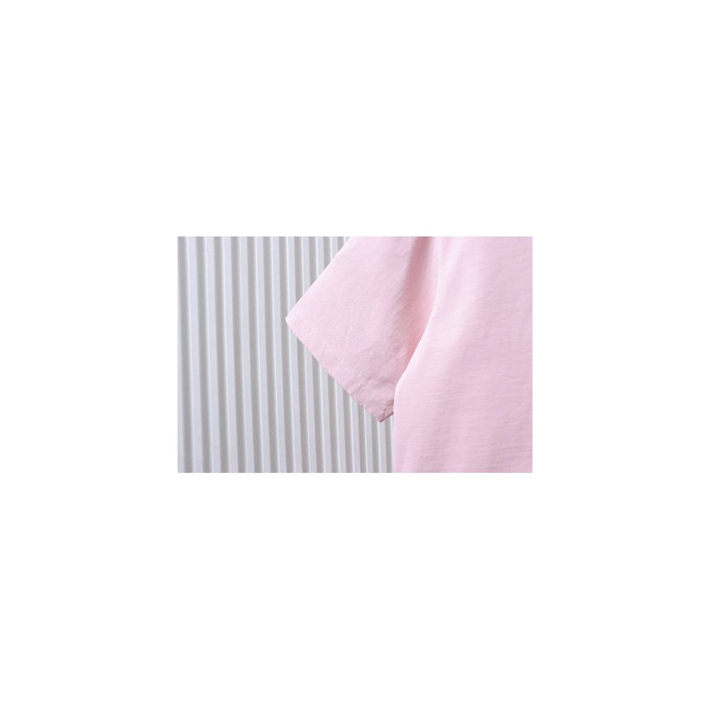 Balenciaga Ring-Print Letter T-Shirt Pink,Balenciaga T-Shirts,T-Shirts,CLOTHES