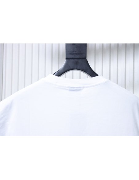 Balenciaga Ring-Print Letter T-Shirt White,Balenciaga T-Shirts,T-Shirts,CLOTHES