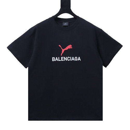 Balenciaga x Puma Printed T-Shirt Black,Balenciaga T-Shirts,T-Shirts,CLOTHES