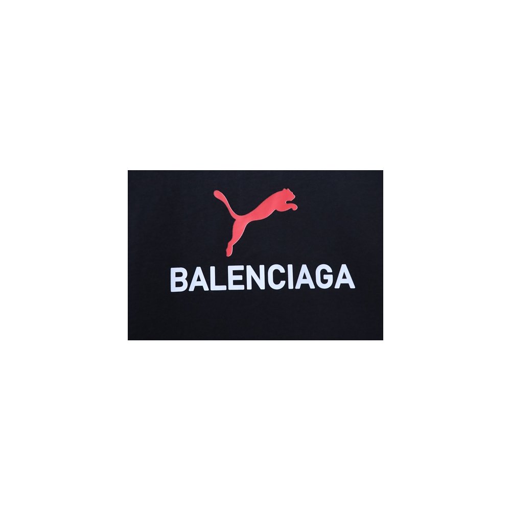 Balenciaga x Puma Printed T-Shirt Black,Balenciaga T-Shirts,T-Shirts,CLOTHES