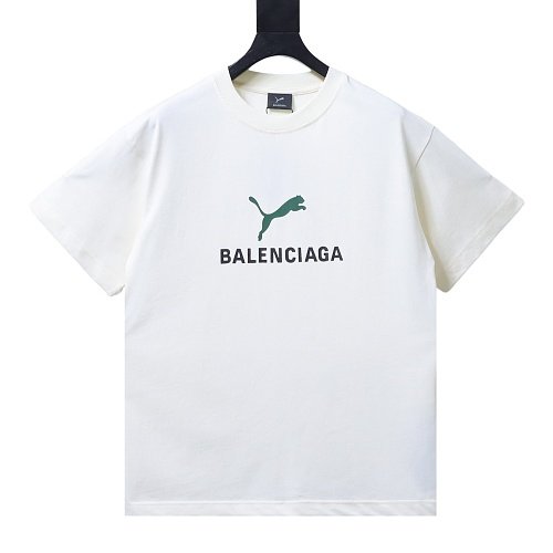Balenciaga x Puma Printed T-Shirt White,Balenciaga T-Shirts,T-Shirts,CLOTHES