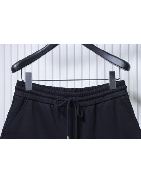 Dior Ink-Splatter Graffiti Embroidered Logo Shorts Black,Dior Shorts,Shorts,CLOTHES