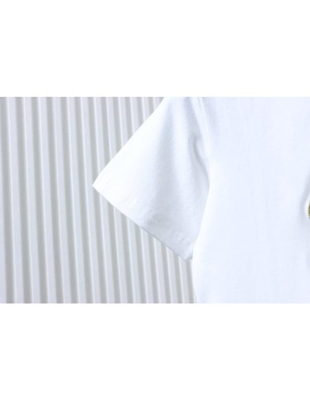 Gucci Interlocking Bridle Motif Letter Embroidery T-shirt White,Gucci T-shirts,T-Shirts,CLOTHES