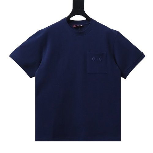 Gucci Pocket Horsebit Embroidered T-Shirt Dark blue,Gucci T-shirts,T-Shirts,CLOTHES