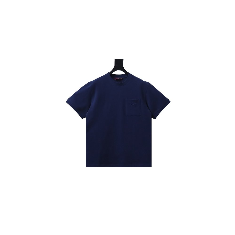Gucci Pocket Horsebit Embroidered T-Shirt Dark blue,Gucci T-shirts,T-Shirts,CLOTHES
