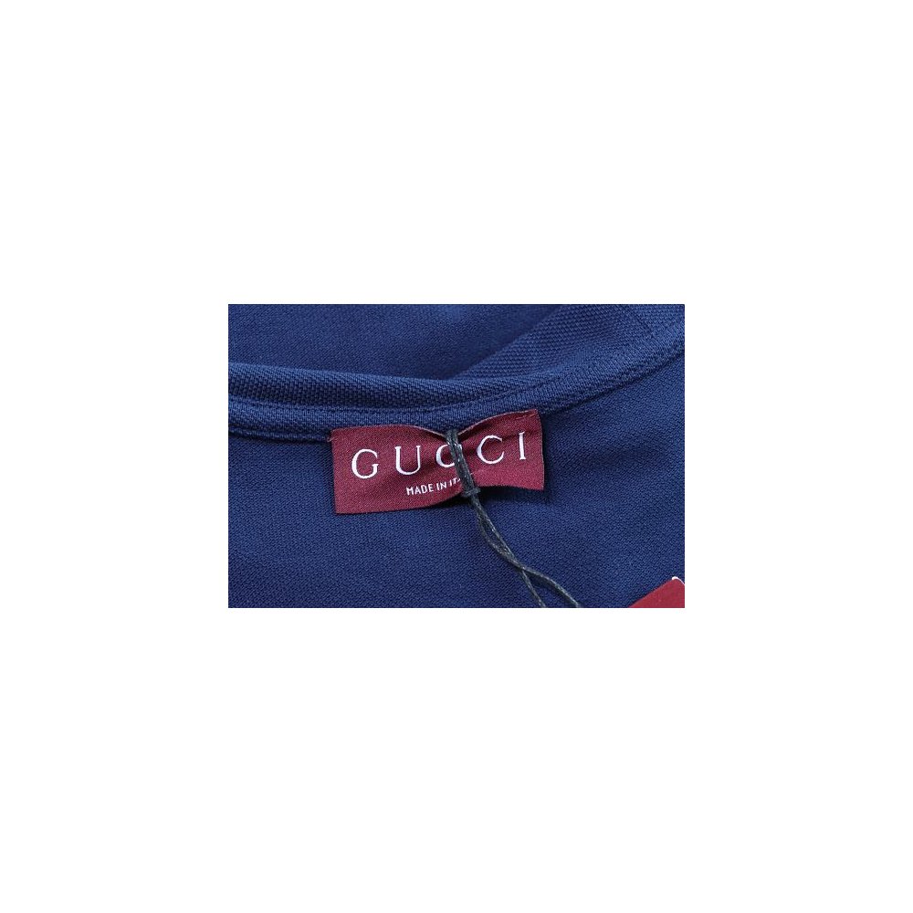 Gucci Pocket Horsebit Embroidered T-Shirt Dark blue,Gucci T-shirts,T-Shirts,CLOTHES
