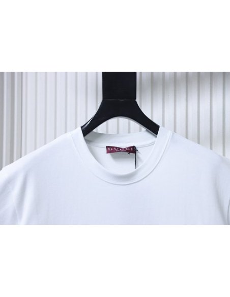 Gucci Pocket Horsebit Embroidered T-Shirt White,Gucci T-shirts,T-Shirts,CLOTHES