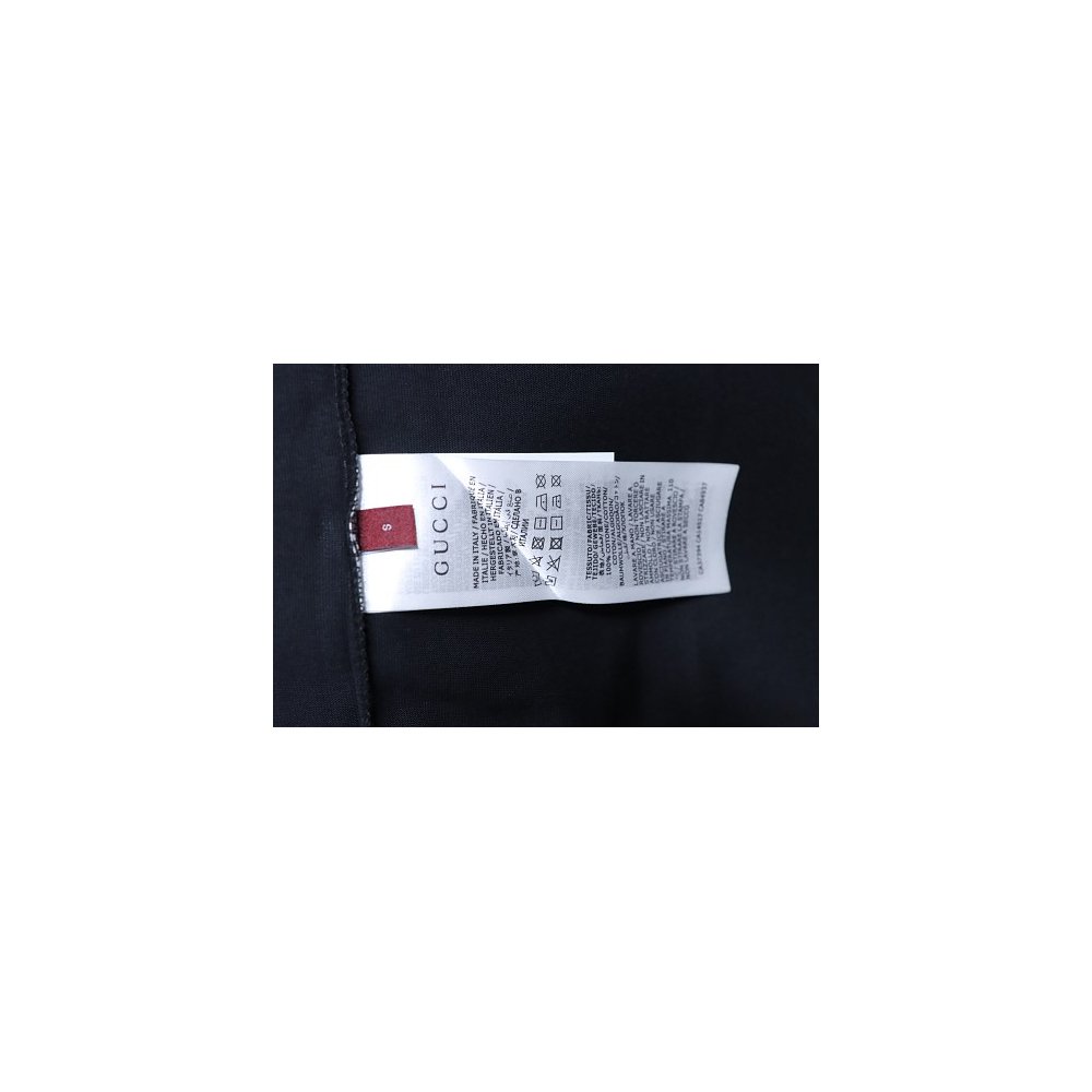 Gucci Red and Green Ribbed Crew-Neck T-Shirt Black,Gucci T-shirts,T-Shirts,CLOTHES