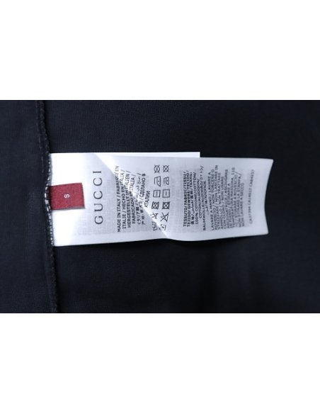 Gucci Red and Green Ribbed Crew-Neck T-Shirt Black,Gucci T-shirts,T-Shirts,CLOTHES
