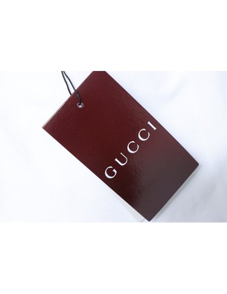 Gucci Red and Green Ribbed Crew-Neck T-Shirt White,Gucci T-shirts,T-Shirts,CLOTHES
