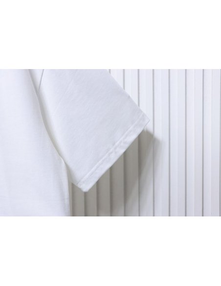 Loewe Misaligned Logo Embroidered T-Shirt White,Loewe T-Shirts,T-Shirts,CLOTHES