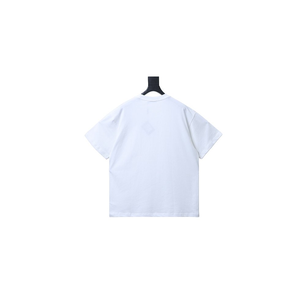 Loewe Rainbow Letter Embroidery T-Shirt White,Loewe T-Shirts,T-Shirts,CLOTHES