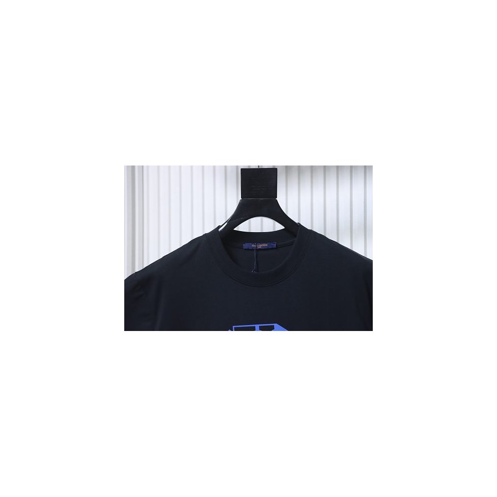 Louis Vuitton Circular Monogram Logo T-Shirt Black,Louis Vuitton T-Shirts,T-Shirts,CLOTHES