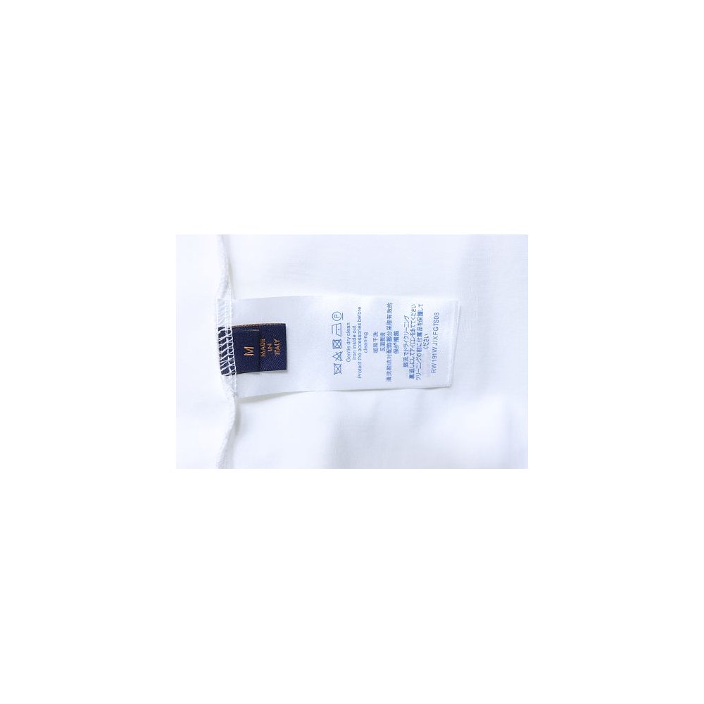 Louis Vuitton Circular Monogram Logo T-Shirt White,Louis Vuitton T-Shirts,T-Shirts,CLOTHES