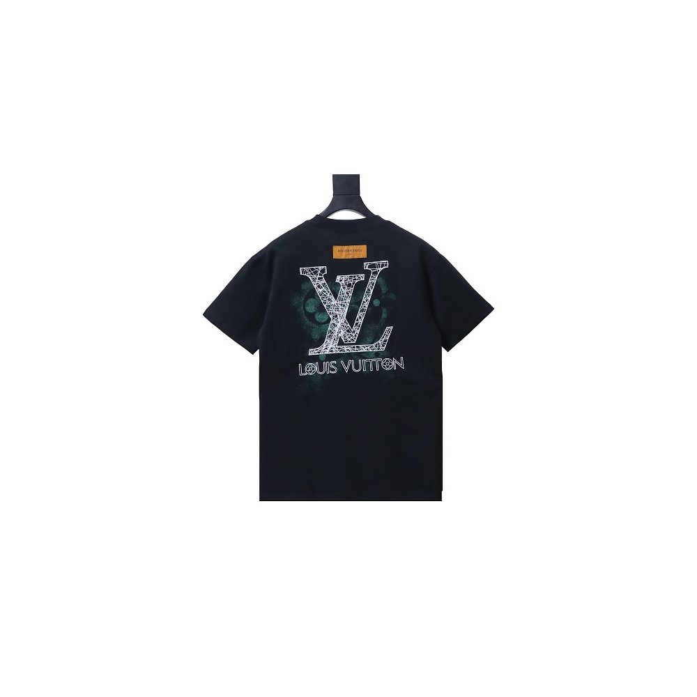 Louis Vuitton Line Logo T-Shirt Black,Louis Vuitton T-Shirts,T-Shirts,CLOTHES