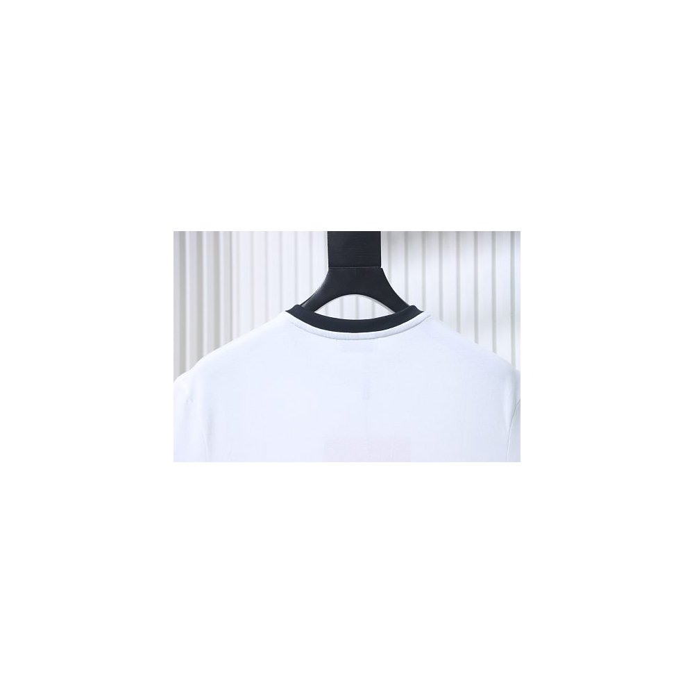 Miu Miu Black and White Color-Block T-shirt,Miu Miu T-shirts,T-Shirts,CLOTHES