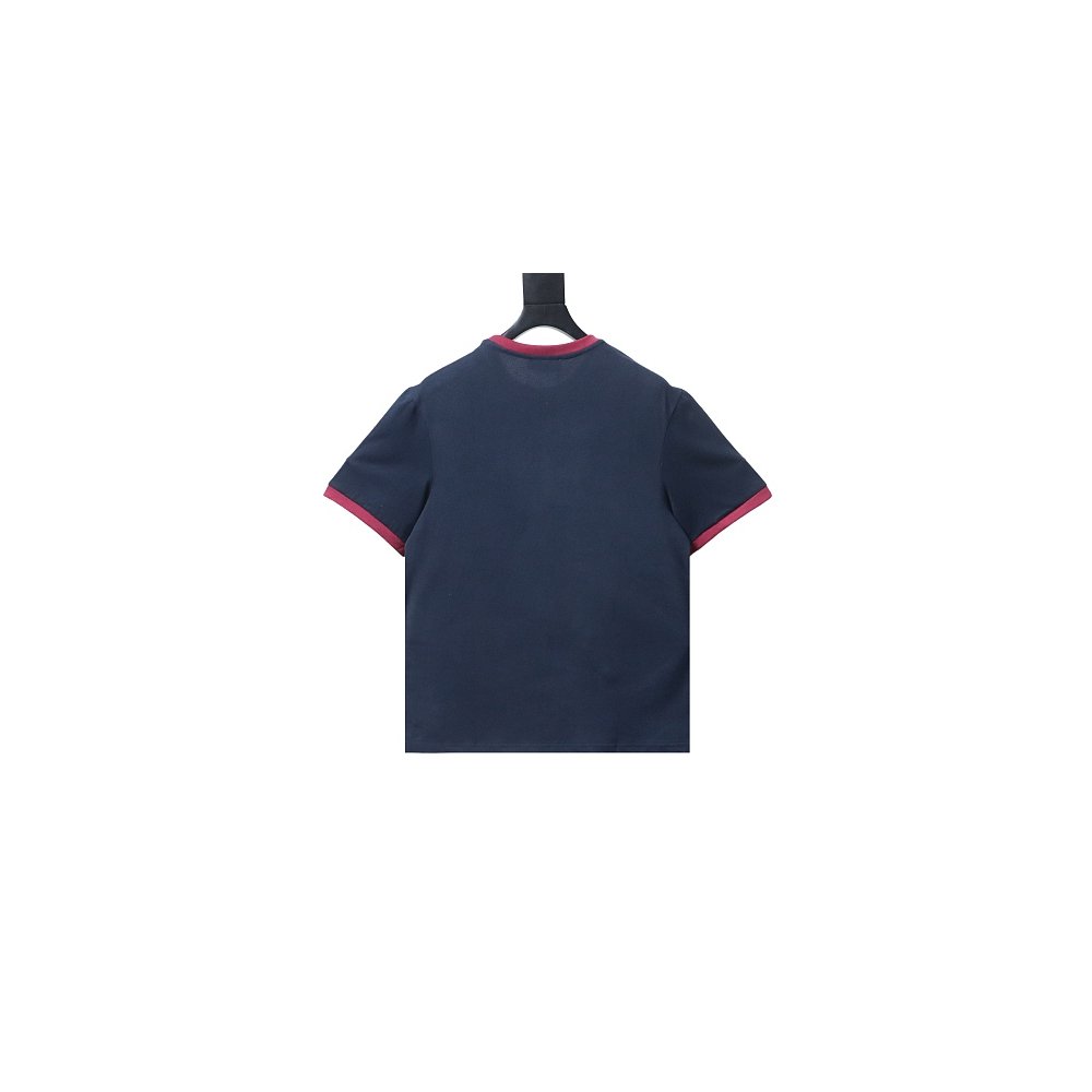 Miu Miu Blue and Red Color-Block T-Shirt,Miu Miu T-shirts,T-Shirts,CLOTHES