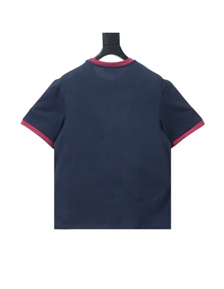 Miu Miu Blue and Red Color-Block T-Shirt,Miu Miu T-shirts,T-Shirts,CLOTHES