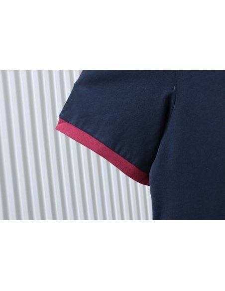 Miu Miu Blue and Red Color-Block T-Shirt,Miu Miu T-shirts,T-Shirts,CLOTHES