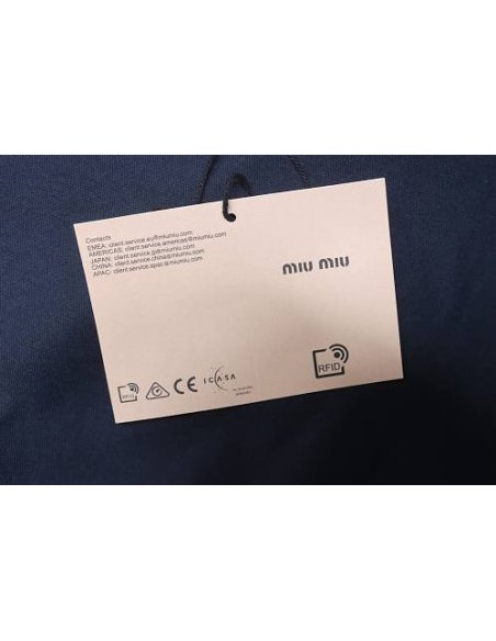 Miu Miu Blue and Red Color-Block T-Shirt,Miu Miu T-shirts,T-Shirts,CLOTHES